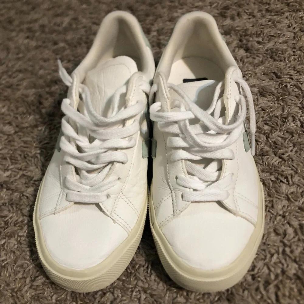 VEJA CAMPO CHROMEFREE LEATHER WHITE MATCHA sneakers - Picture 3 of 16
